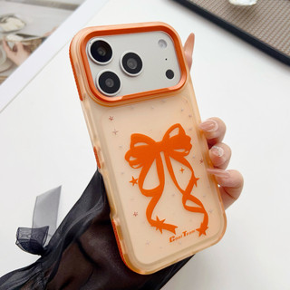 Nơ Ruy Băng Sơn Họa Tiết Ốp Lưng Điện Thoại iPhone 17 16 15 14 13 12 11 Pro Max 17 Air 16 15 14 Plus Nhiều Màu Sắc Trong Suốt Cảm Giác Da Chống Rơi Vỏ Thời Trang Chống Trơn Trượt