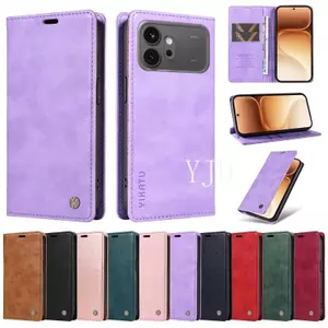 Ốp YJD Cho Honor 600 Pro Họa Tiết Lichee Da Siêu Mỏng Khe Cắm Thẻ Thoáng Khí Vỏ Điện Thoại Chống Rơi