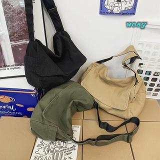 Túi Tote WOAY, Túi vải Canvas dung tích lớn, Dây đeo có thể điều chỉnh Túi đeo vai phong cách thông thường dành cho thanh thiếu niên