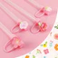 Phong Cách Mới Hoa Anh Đào Ống Hút Thủy Tinh Mũ Rơm Đào Dòng Ống Hút Chống Bụi Cắm JE92