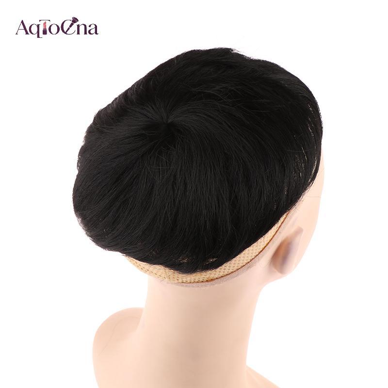Tóc giả ngắn nam sợi tổng hợp - Che tóc trắng và hói, phù hợp địa trung hải
