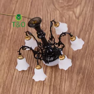 Đèn trần nhà búp bê thu nhỏ Đèn tường để bàn Đèn LED Mini Chiếu sáng trang trí nội thất Đồ chơi nội thất búp bê có thể sáng [mới]