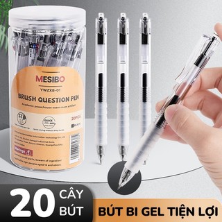 Bút bi bấm mực gel ngòi 0.5mm nét đẹp, đồ dùng văn phòng phẩm viết trơn, mực đều màu sắc đa dạng cho học sinh sinh viên