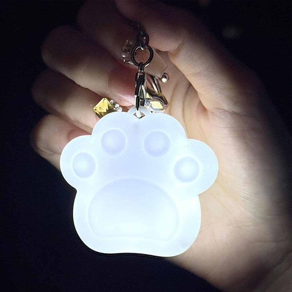 Móc khóa mèo móng vuốt phát sáng đèn LED kích hoạt cảm biến, dùng cho túi xách