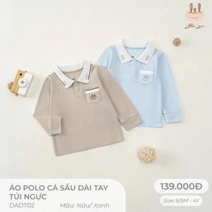 Áo Polo cá sấu dài tay túi ngực dành cho bé Lil Little Love (DADT02)