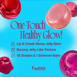 Son & Má Hồng FWEE Lip & Cheek Glowy Jelly Pot Lên màu trong trẻo, hiệu ứng căng bóng tự nhiên 19 màu 4g