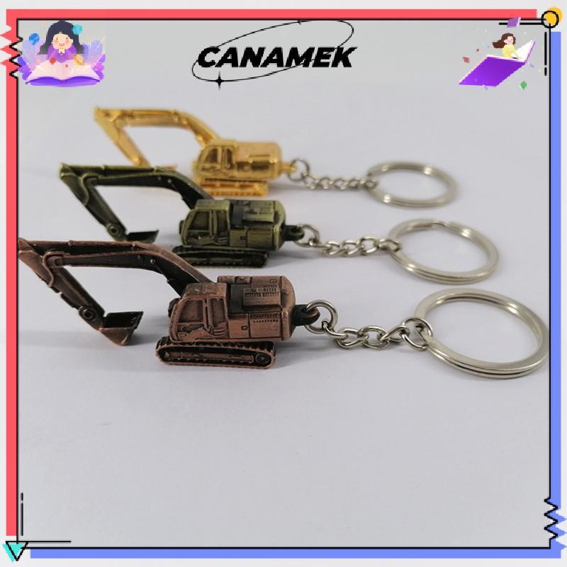 CANAMEK Hợp Kim 3D Máy Xúc Ba Chiều Móc Khóa Mặt Dây Chuyền Phụ Kiện Xe Hơi Quà Tặng CSF