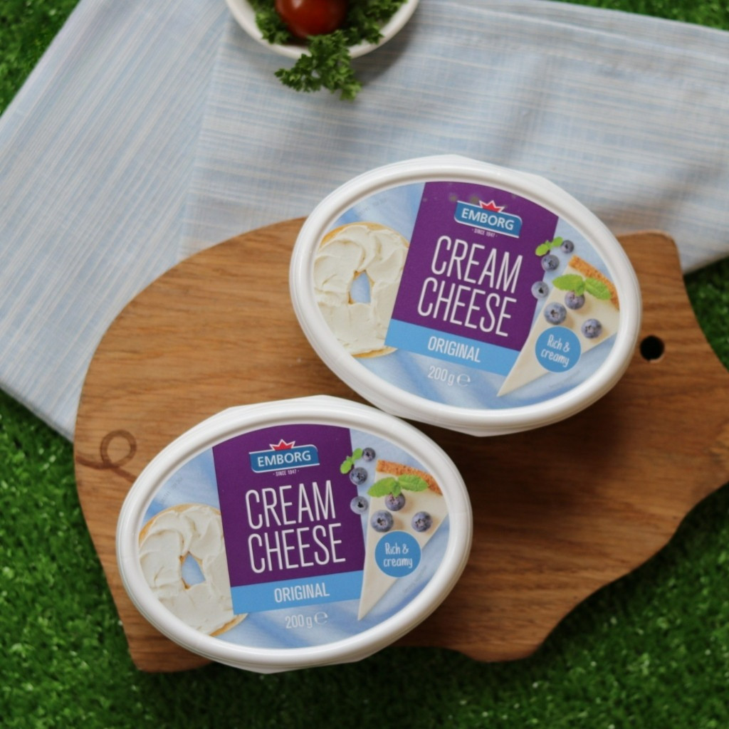 Phô Mai Kem Cream Cheese Emborg 200g, Nhập Khẩu Đan Mạch, Hương Vị Béo Nhẹ Dễ Ăn Không Ngấy