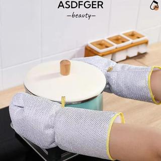 Găng tay rửa chén ASDFGER, Găng tay làm sạch công việc nhà chống thấm nước kéo dài, Bát làm sạch gia đình dày Găng tay bóng dây thép
