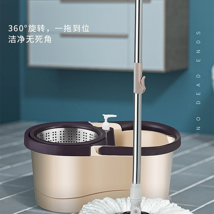 Xô lau nhà xoay, cần lau nhà đa năng, xô lau nhà hai động cơ, vải lau tay không, cây lau nhà thần kỳ, một cây lau nhà sạ