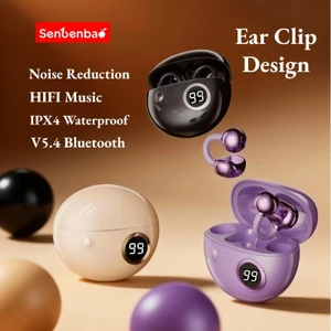 Tai nghe nhét tai Senbenbao B22 Bluetooth V5.4, thiết kế kẹp tai, không dây, loại bỏ tiếng ồn thông minh