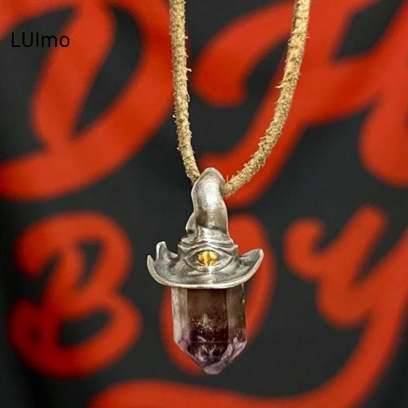 Vòng cổ mặt dây chuyền pha lê LUImo — Thiết kế Boutique, tối giản độc đáo với màu lanh nghệ thuật và cảm giác thời trang đặc biệt; Mảnh trang sức có mùi vị cao (SBS)