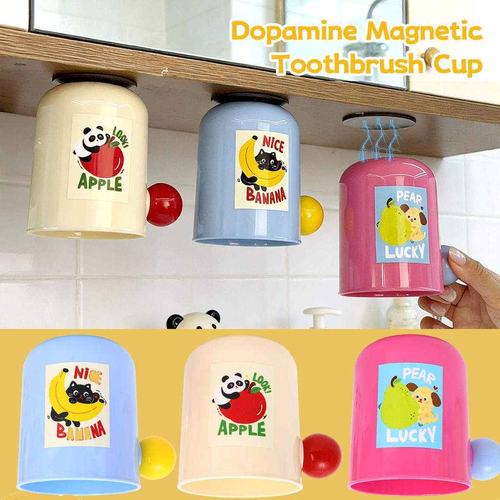 Tổ chức treo tường phòng tắm | Hộp đựng bàn chải đánh răng màu Dopamine | Thiết kế ngược để tiết kiệm không gian | Sấy vệ sinh | Gắn từ tính 1 / 2 / 3 Bộ