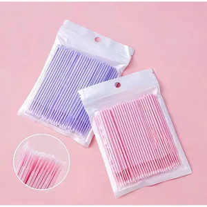 Bịch 100 tăm bông cotton đầu nhỏ, mềm mịn, dùng vệ sinh và makeup