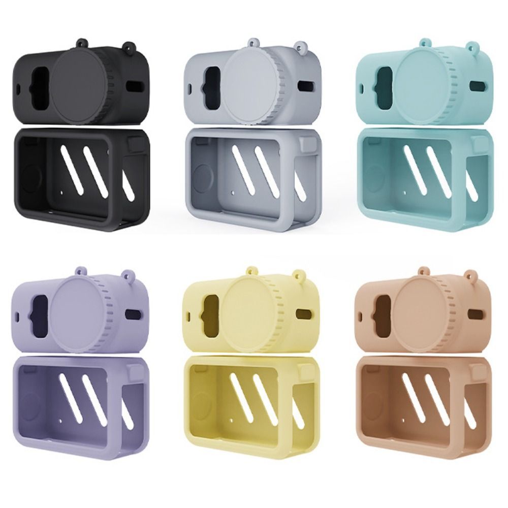 SAIA 3 Cái / bộ Bảo Vệ, Nắp Ống Kính Silicon Mềm, Chống Trầy Xước Có Dây Bảo Vệ Toàn Diện Vỏ Thân Máy Ảnh Cho DJI Osmo Nano Phụ Kiện