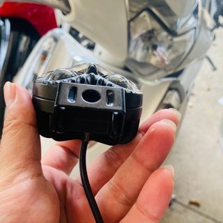 Đèn Bi Trợ Sáng hình MẮT CÚ  điện dùng chung cho xe máy, ô tô có Demi 7 màu