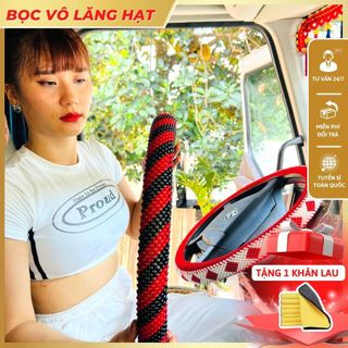 Bọc Vô lăng ô tô hạt cườm Xe Con, Xe Tải đường kính 36cm,49cm Nội Thất