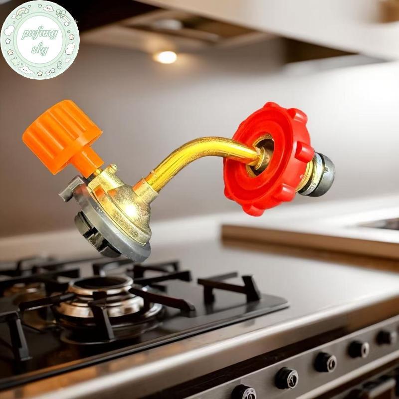 PUSKY Gas Butan Xi Lanh - Bình Đổ Lại & Đầu Nối Adapter Cho Cắm Trại