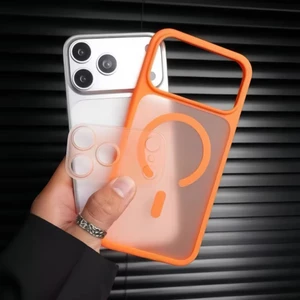 Ốp sạc không dây từ tính trong suốt mờ Nâng cấp tức thì 17Pro / Pro Max cho iPhone 17 Air 16 15 14 13 Pro Max Vỏ bảo vệ ống kính máy ảnh có thể tháo rời