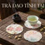 Lót Ly Vải Hoa Cỏ Phong Cách Trung Hoa Cách Nhiệt Chống Trượt Phụ Kiện Trà Đạo Cao Cấp Trang Trí Bàn Ăn Văn Phòng Quà Tặng Đẹp