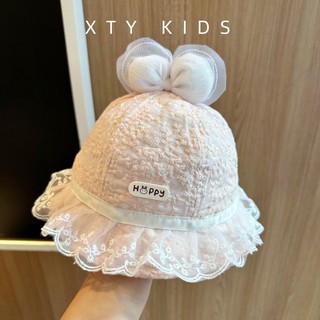 Mũ Chống Nắng Bé Gái – Kiểu Công Chúa Thời Trang, Mỏng, Viền Ren, Phù Hợp Mùa Xuân Hè MU011