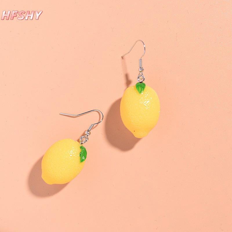 HFSHY Bông Tai Chanh Đinh 3D Trái Cây Dễ Thương Giả Không Gây Dị Ứng Mùa Hè Phụ Kiện Cho Nữ Bé Gái VN