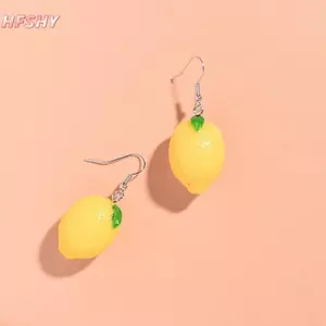 HFSHY Bông Tai Chanh Đinh 3D Trái Cây Dễ Thương Giả Không Gây Dị Ứng Mùa Hè Phụ Kiện Cho Nữ Bé Gái VN
