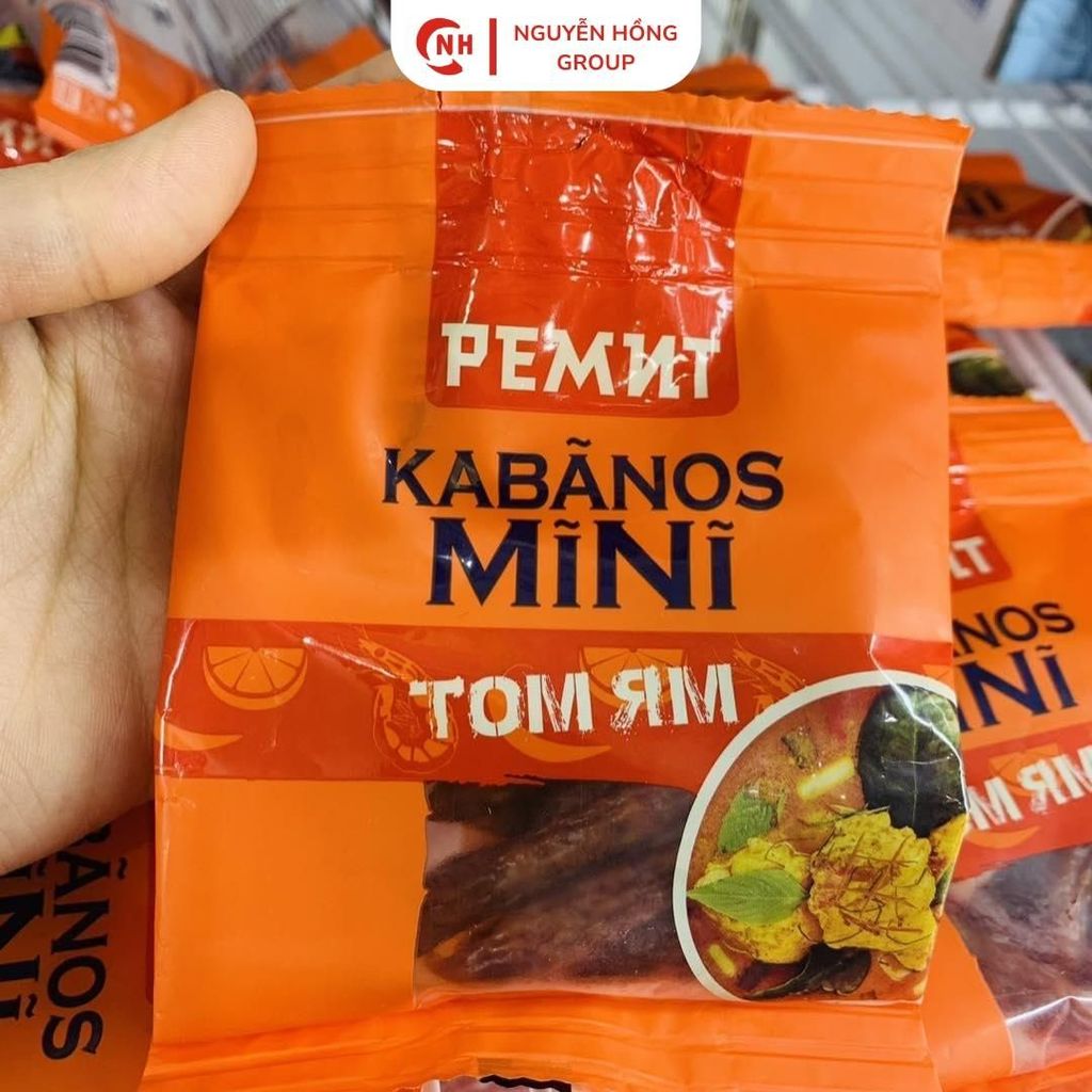 Salami kabanos mini vị tôm yum 25g nhập khẩu Nga thức ăn ăn văt thơm ngon