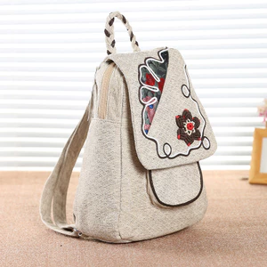 Túi dệt nữ 66789 / Ba lô nữ mới phong cách dân tộc / 32 * 20 * 10 / Ba lô nhỏ Canvas văn học Ba lô du lịch Ba lô nhỏ 1628