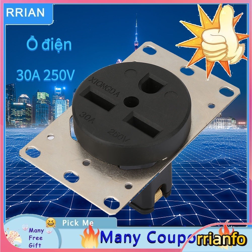 Ổ cắm điện 3 lỗ Nema6-30R 30A 250V