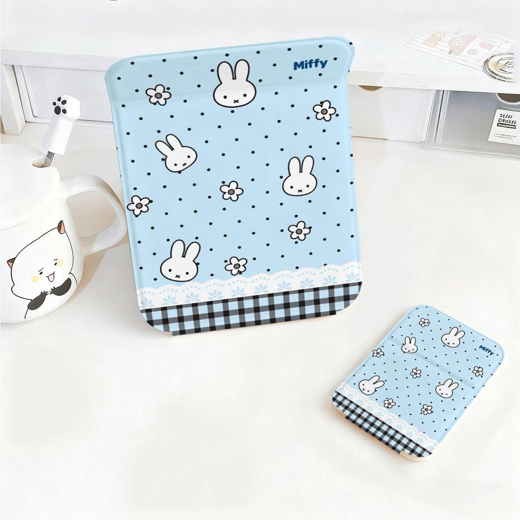 Miffy Blue dưới Gương gấp trang điểm cho đi làm đi chơi