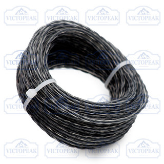 Dây cắt Nylon hai tông xoắn 2,4mm Dây cắt thay thế bền bỉ cho phụ kiện máy cắt cỏ