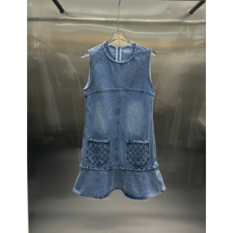 Váy Denim cổ tròn mới dành cho nữ
