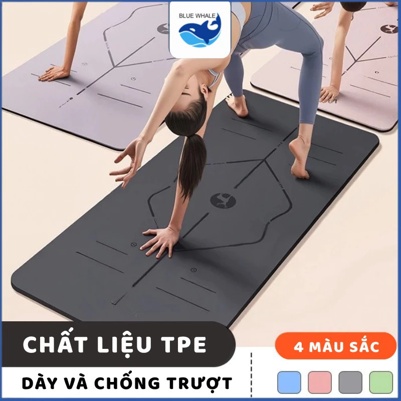 Thảm Yoga – Thảm TPE Tập Thể Dục, Thảm Yoga Chống Trượt, Thảm Thể Thao Dày Dặn