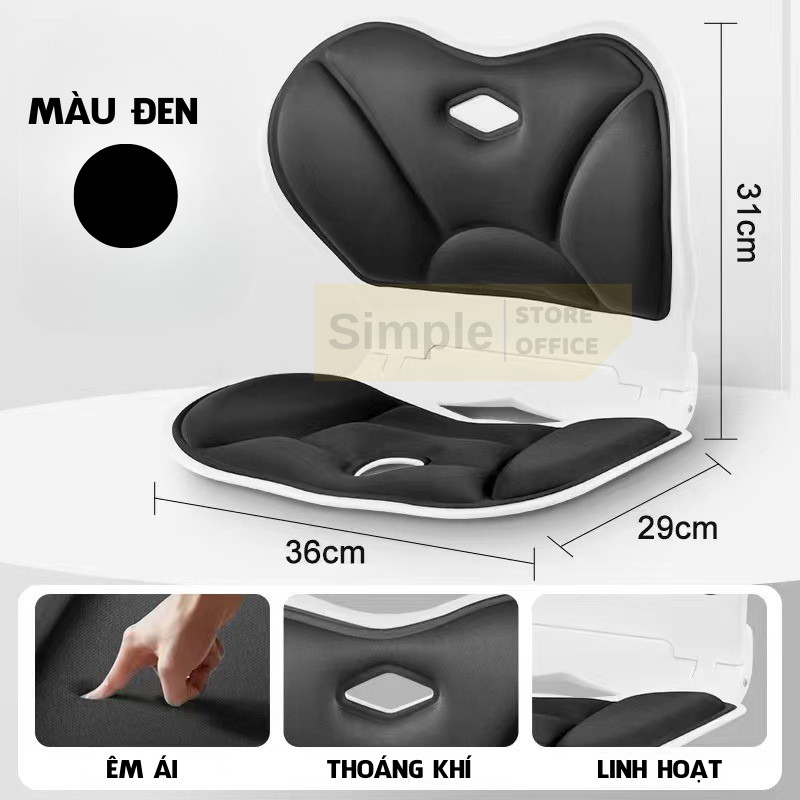 Ghế Công Thái Học Gấp Gọn, Ghế Chỉnh Dáng, Hỗ Trợ Xương Sống, Giảm Đau Mỏi Phù Hợp Dân Văn Phòng AMIZIN