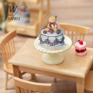 JIANWU Sweet Breeze Series Vintage Bánh Phong Cảnh Chất Liệu Cắt Dán Thêu Sò PET Miếng Dán Sáng Tạo DIY Tạp Chí Văn Phòng Phẩm