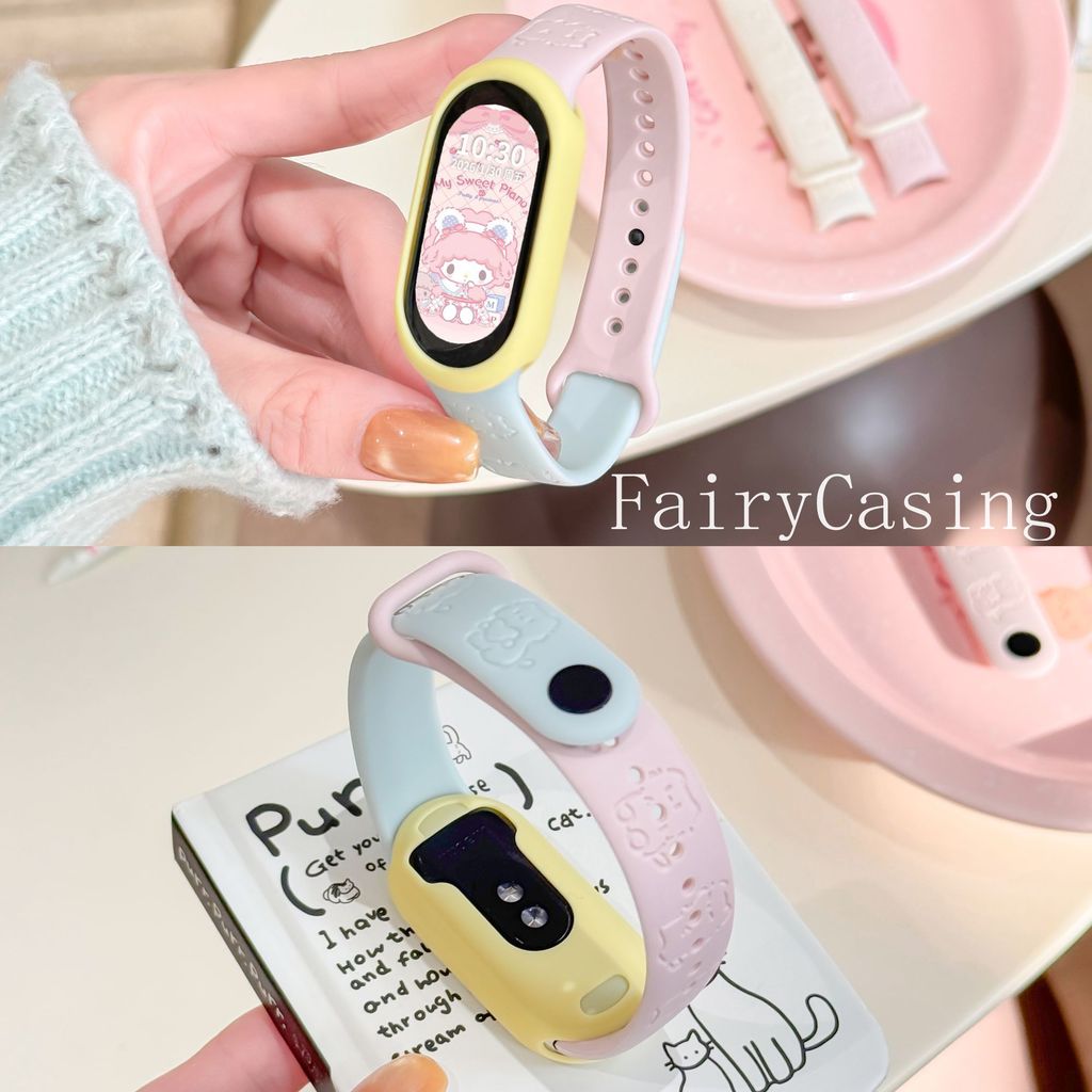 Ốp lưng + Dây đeo silicon cho Xiaomi Mi Band 10 9 8 Phụ kiện Vòng đeo tay thể thao Pulseira Correa Mi Band 9 8 10 Dây đeo cổ tay