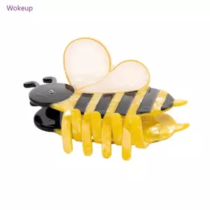 Woke Acrylic Móng Vuốt Kẹp Hoạt Hình Ong Mật Tóc Vuốt Kẹp Nữ Kẹp Tóc Trang Trí Tóc