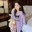Trẻ Em Đức Nhung Ấm Áp Homewear Bé Gái Dài Tay Hoạt Hình Phù Hợp Với Hai Mảnh 90-140 Size ZPJ3
