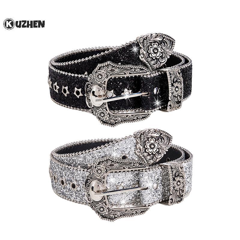 KUZHEN Dây Thắt Lưng Da PU Phong Cách Gothic Cá Tính, Y2K Retro - Hot Trend