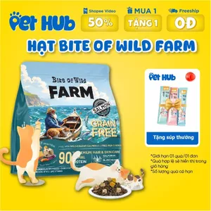 Hạt Bite Of Wild Farm Cho Mèo Gói 1.5KG, 90% Cá Ngừ Na Uy, Giảm Mùi Hôi, Nuôi Lợi Khuẩn