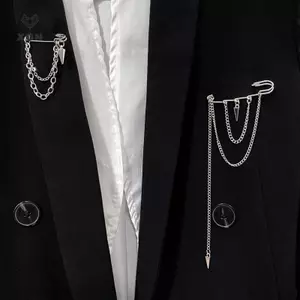 Dark sel Mặt Dây Chuyền Thổ Cẩm Dành Cho Nam Nữ Vintage Trâm Cài Punk Stay Gothic Bông Tai Kẹp Dạo Phố Trang Sức [Mina]