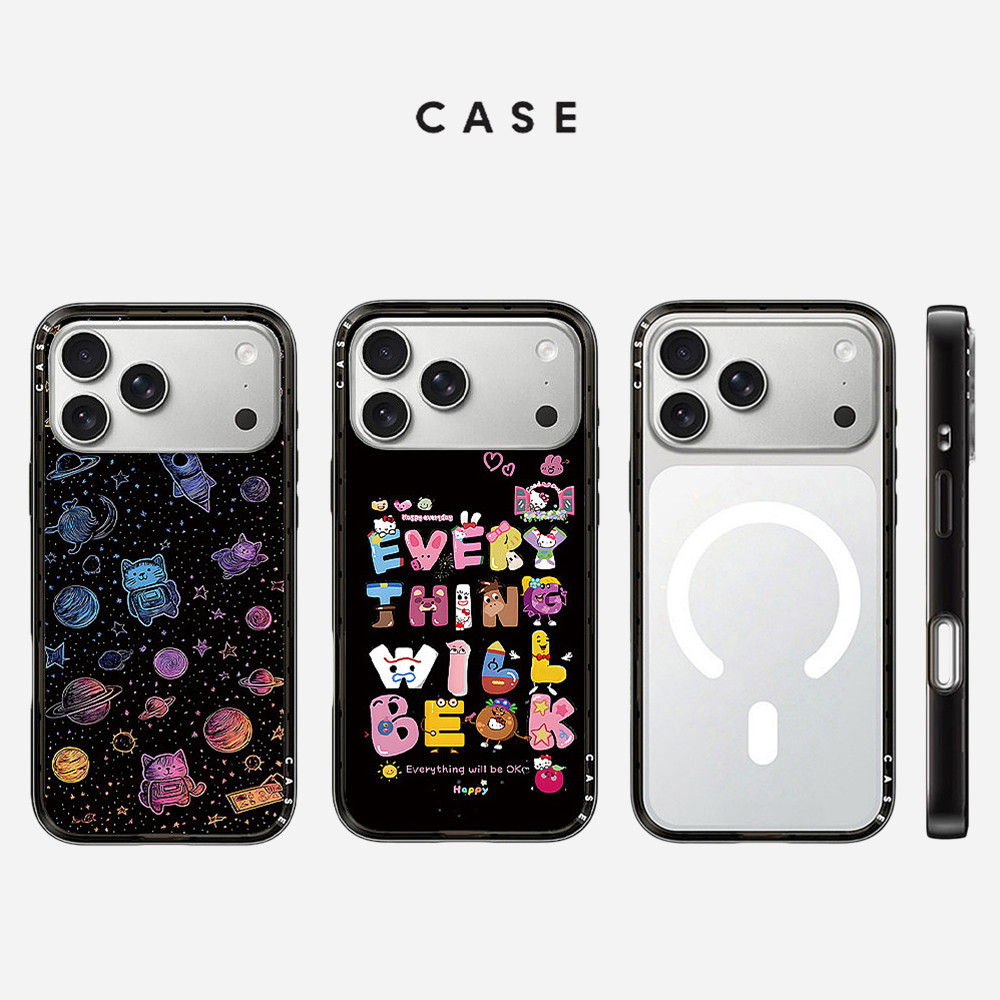 Từ Tính Phong Cách Mới Đầy Sao Hành Tinh Mèo Acrylic Ốp Lưng Điện Thoại iPhone 17 Pro Max 17 Air 16 Plus 15 14 13 12 Vỏ Bảo Vệ Chống Sốc