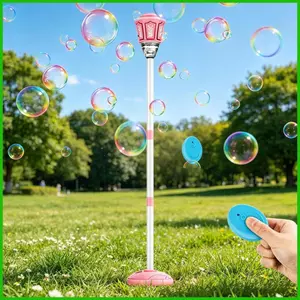 Máy tạo bong bóng ngoài trời có thể sạc lại bằng đèn & nhạc Máy tạo bong bóng cho sân sau trong nhà Sân vườn saixit2vn