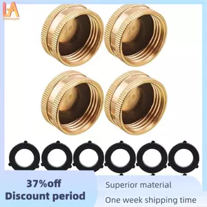 Nắp cuối ống làm vườn cho nữ, Nắp Spigot bằng đồng thau có thêm 12 vòng đệm, 3 / 4 Inch, 4 gói