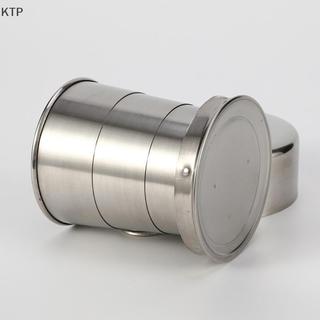 [Ktp] thép không gỉ gấp cup với Keychain xách tay có thể thu vào kính thiên văn ly