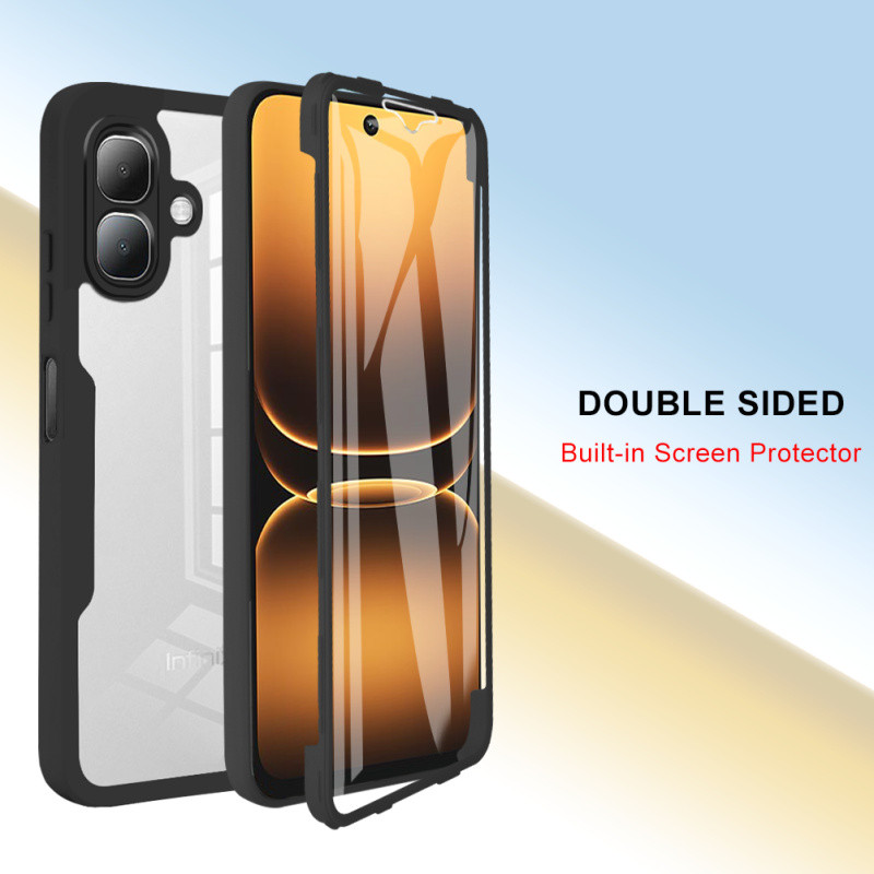 Ốp lưng Infinix Smart 20 Vỏ trong suốt 360 cho Infinix Smart 20 Smart20 InfinixSmart20 Plus 5G 4G Vỏ điện thoại Bảo vệ toàn diện Ốp lưng chống sốc hai mặt