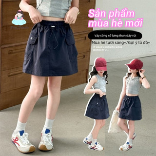 Chân váy chữ A cho bé – Dáng ngắn năng động, eo thun co giãn, dễ phối đồ, mặc hè