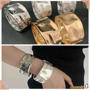 Vòng tay punkgoldchunkystyleCHEESELY - Màu trơn từ hợp kim kim loại