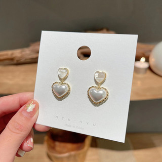 Bông tai bạc S925 hình trái tim phiên bản Hàn Quốc - Sang trọng và ngọt ngào